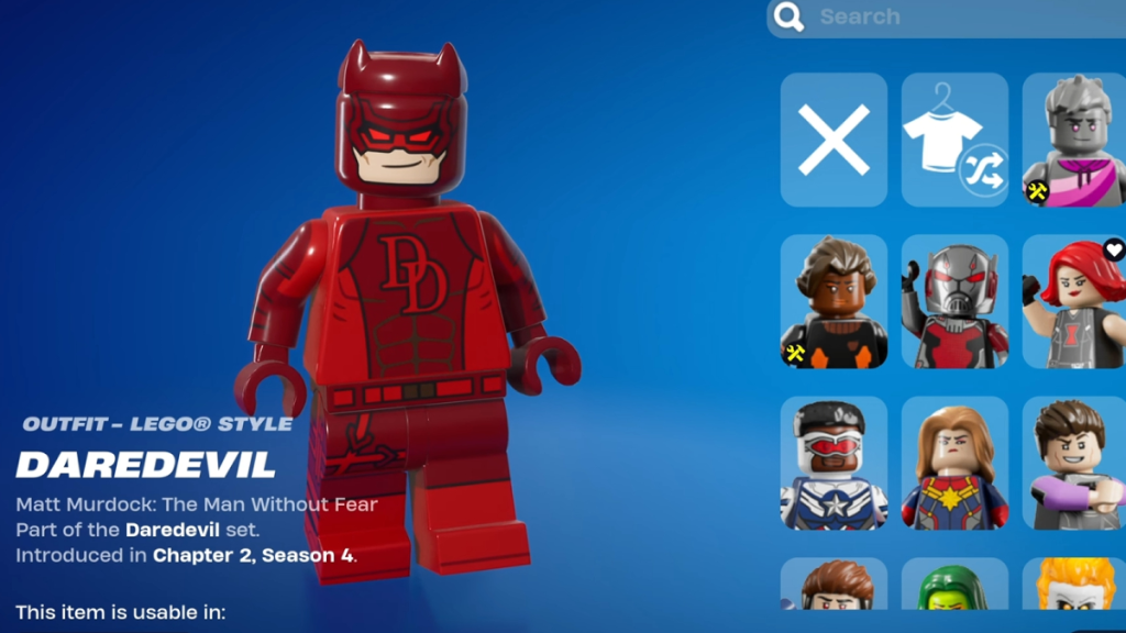 Marvel LEGO Fortnite skins (Image via Prima Games)