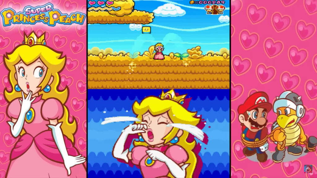 Princess Peach using Gloom in Super Princess Peach