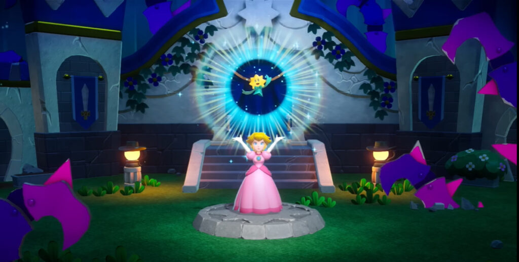 Screenshot of Peach and Stella in the Priness Peach: Showtime! trailer