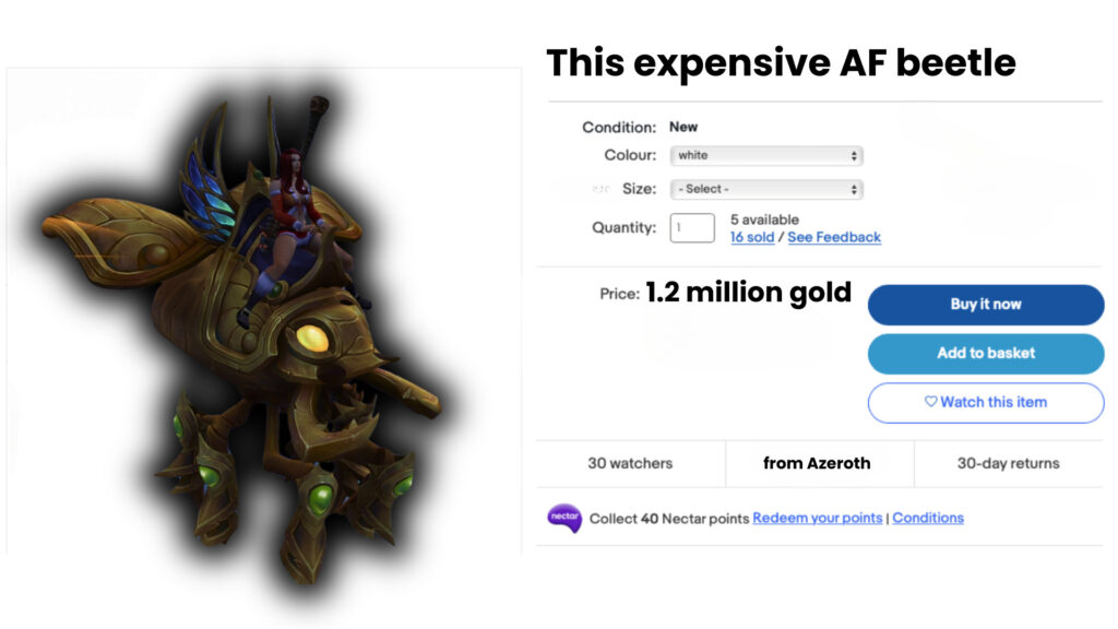Blizzard starts 2024 by offering new, expensive WoW gold sinks