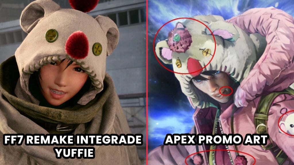 apex legends Yuffie skin and AI art comparison