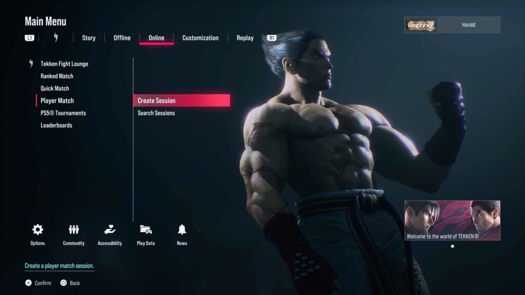 Player Match Tekken 8