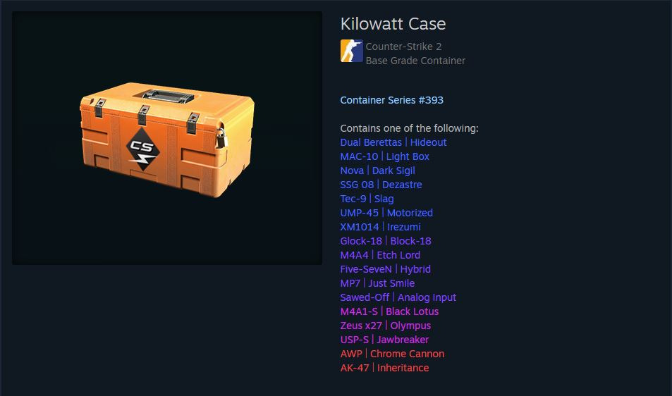 Skin float CS2 Cases
