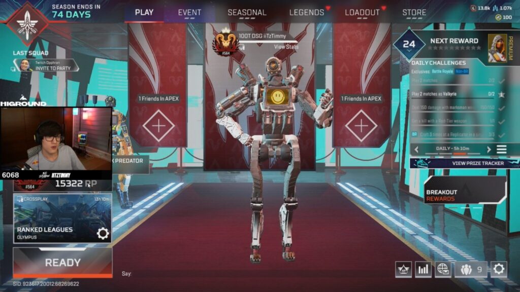 iitzTimmy completes Rookie to Pred in 34 hours