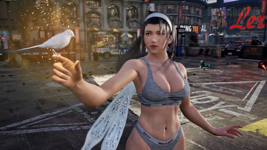 Jun Kazama Calvin Klein Mod victory pose