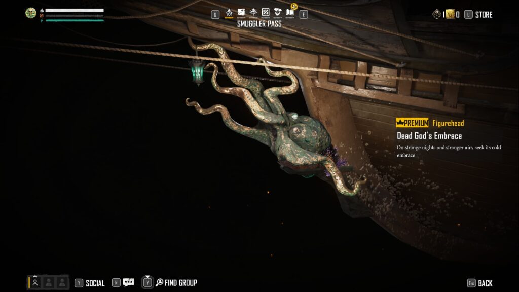 Dead God's Embrace in the Skull and Bones Season 1 Smuggler Pass.