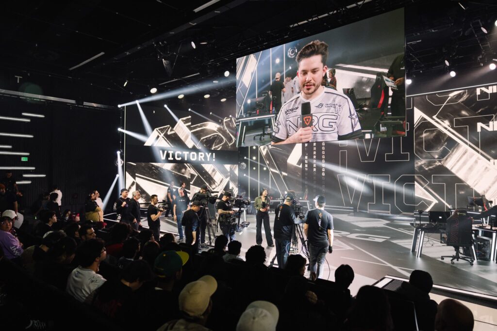 Ethan of NRG after victory at the VCT Americas Kickoff on Day 1 of Week 1 at Riot Games Arena on February 16, 2024.