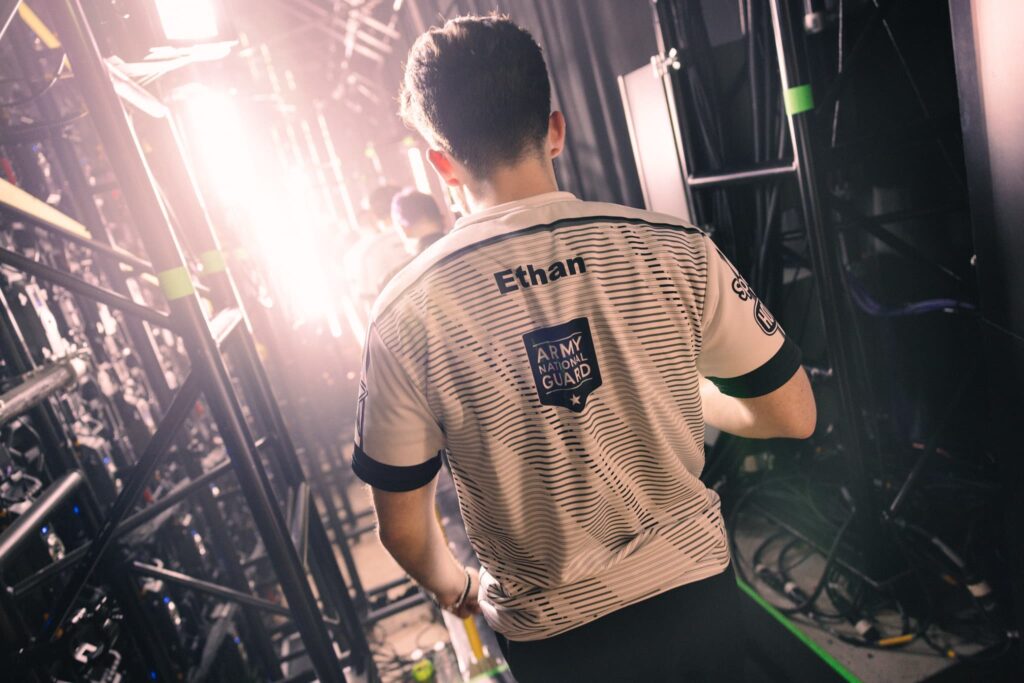 Ethan of NRG backstage at the VCT Americas Kickoff on Day 1 of Week 1 at Riot Games Arena on February 16, 2024.