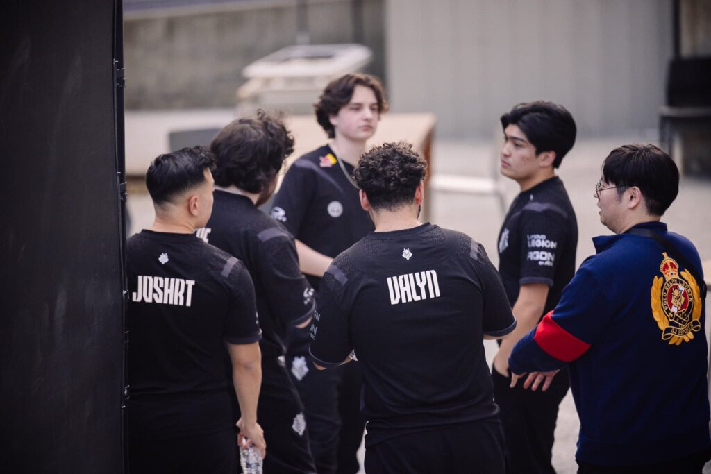 G2 Esports seen backstage between matches at VCT Americas Kickoff on Day 3 of Week 1 at Riot Games Arena on February 18, 2024.