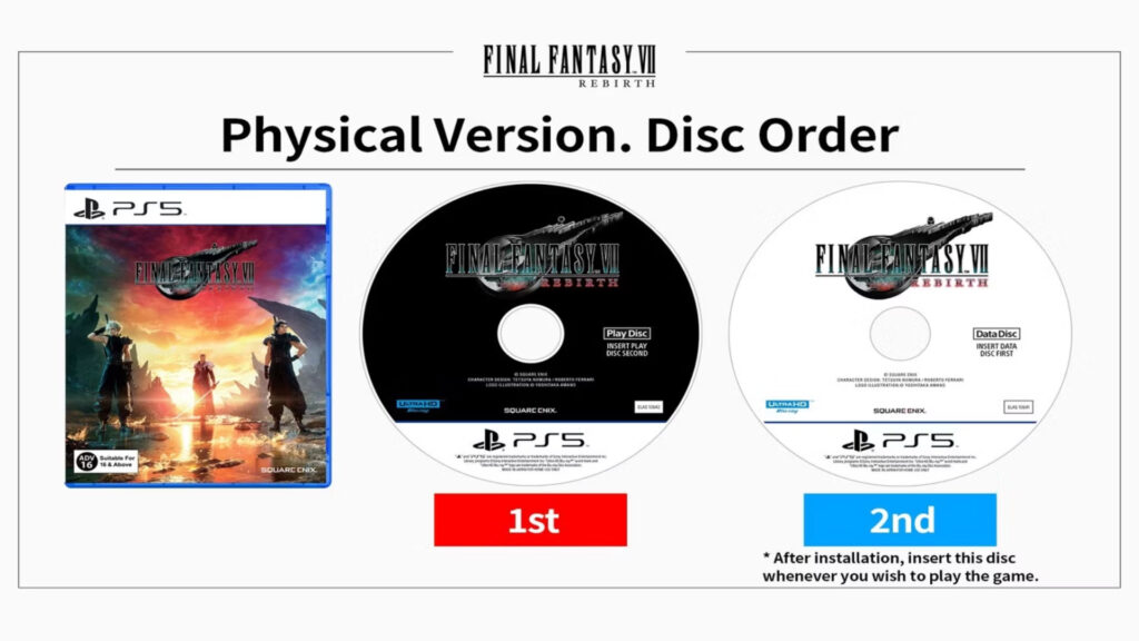 How to enter the mislabeled FF7 Rebirth discs correctly