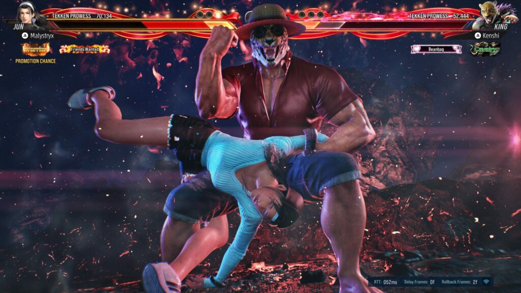 King punishes Jun in Tekken 8