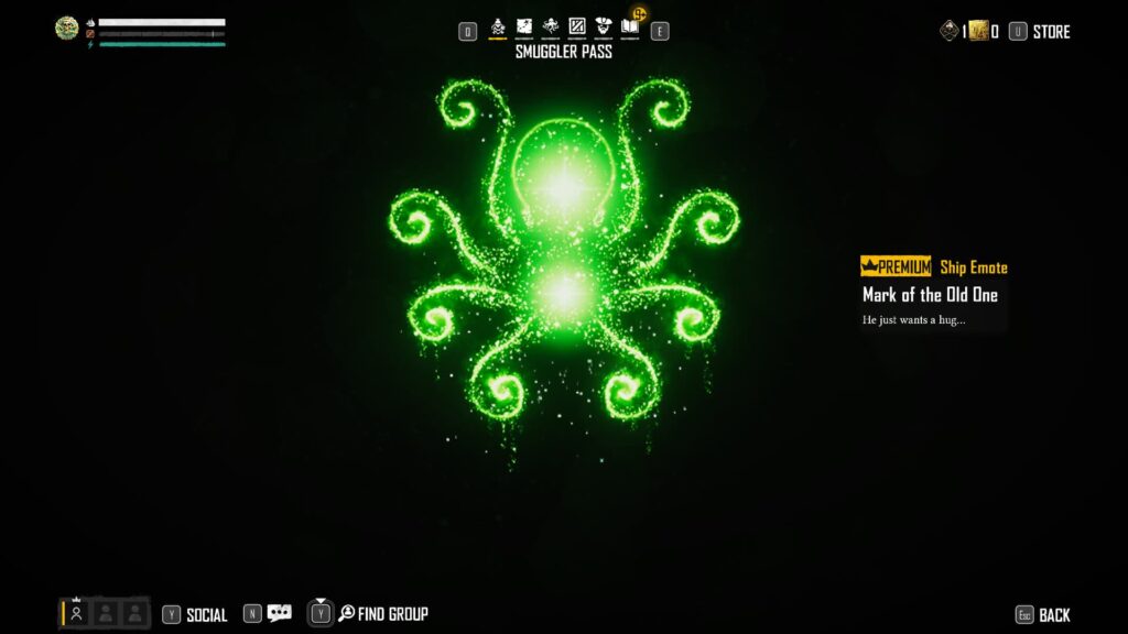 Mark of the Old One in the Skull and Bones Season 1 Smuggler Pass.