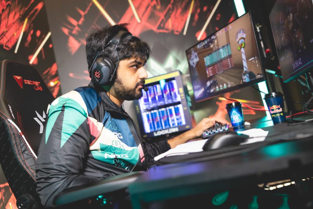 Coach Chet "Chet" Singh of NRG competes at the VALORANT Champions Tour 2023: LOCK//IN Groups Stage on February 13, 2023 in Sao Paulo, Brazil.