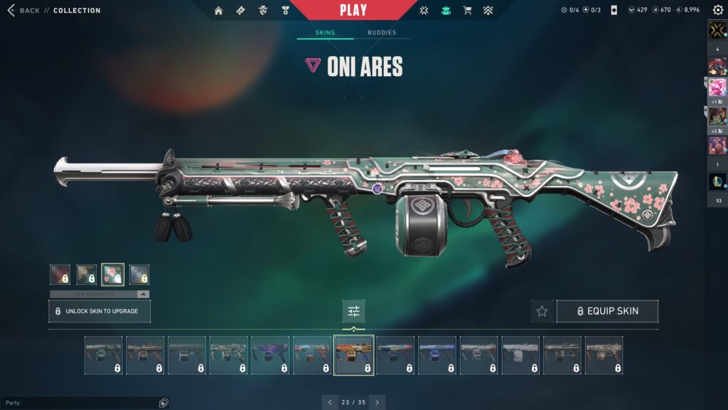 The Oni Ares for your Valentine's Day VALORANT loadout.
