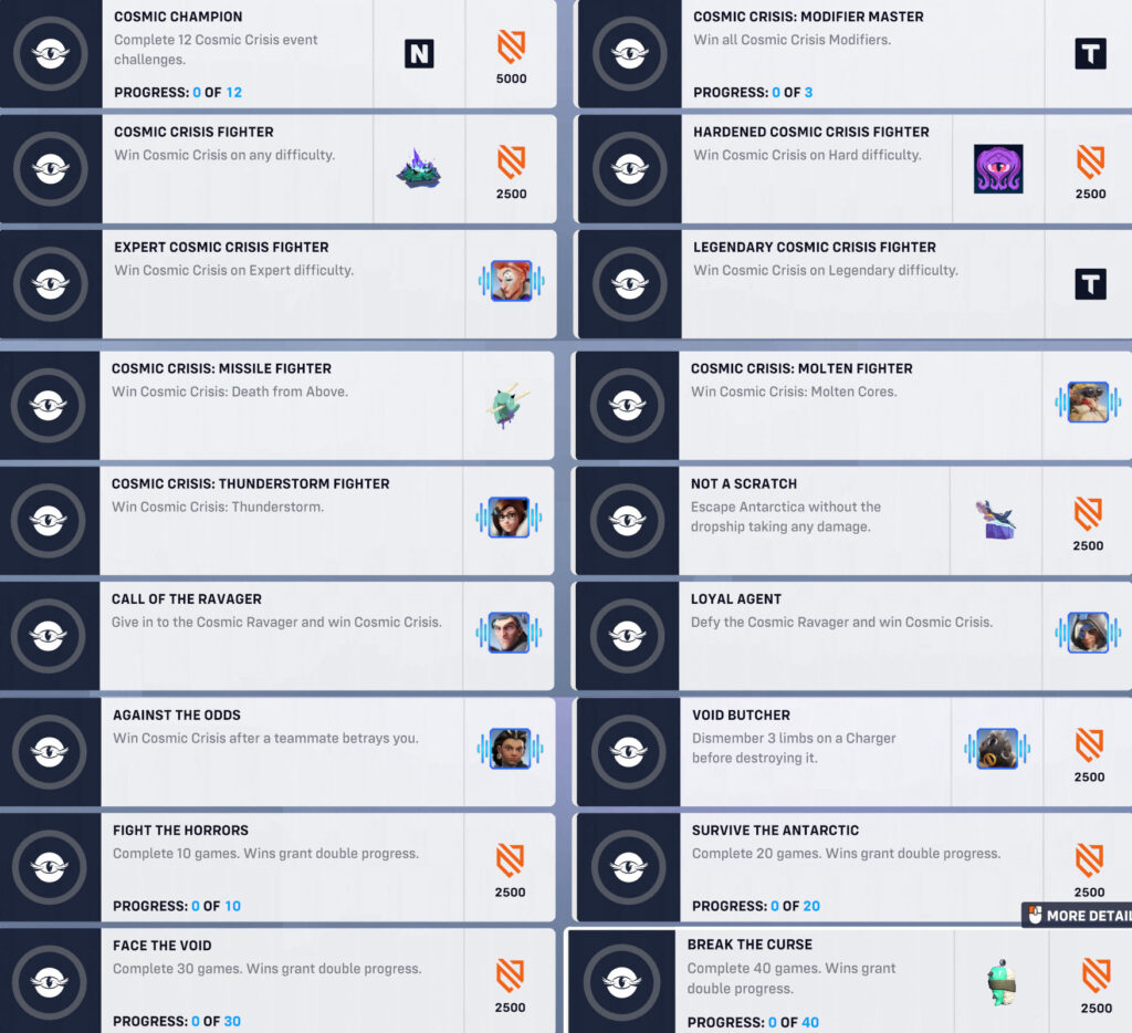 Overwatch 2 Cosmic Crisis rewards and challenges