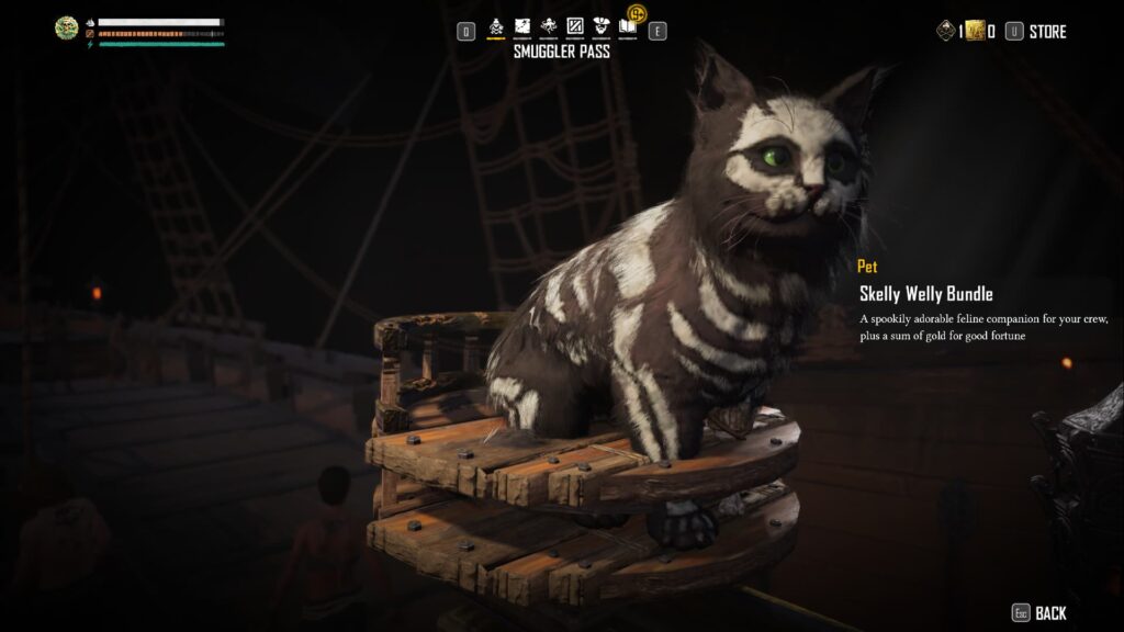 Skelly Welly in the Skull and Bones Season 1 Smuggler Pass.