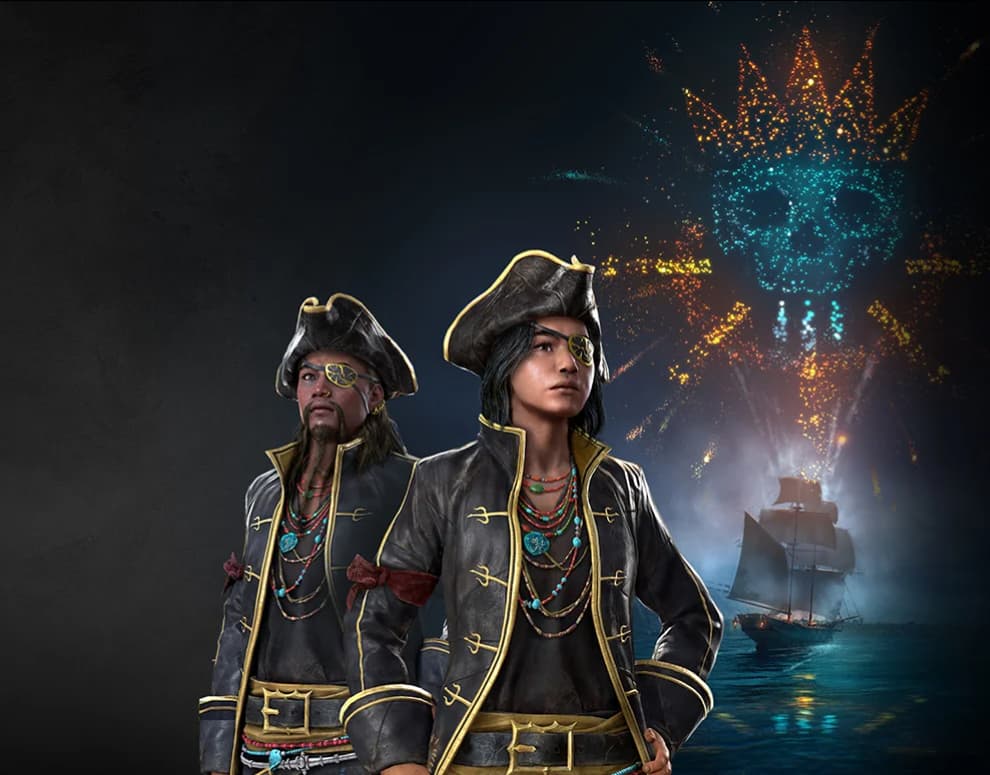 The pre-order bonus of Skull and Bones, which includes an outfit and a fireworks set for your ship.