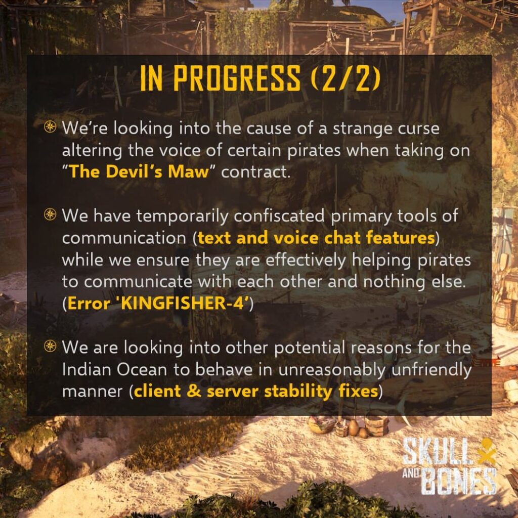 The second page of the in-progress fixes for Skull and Bones.