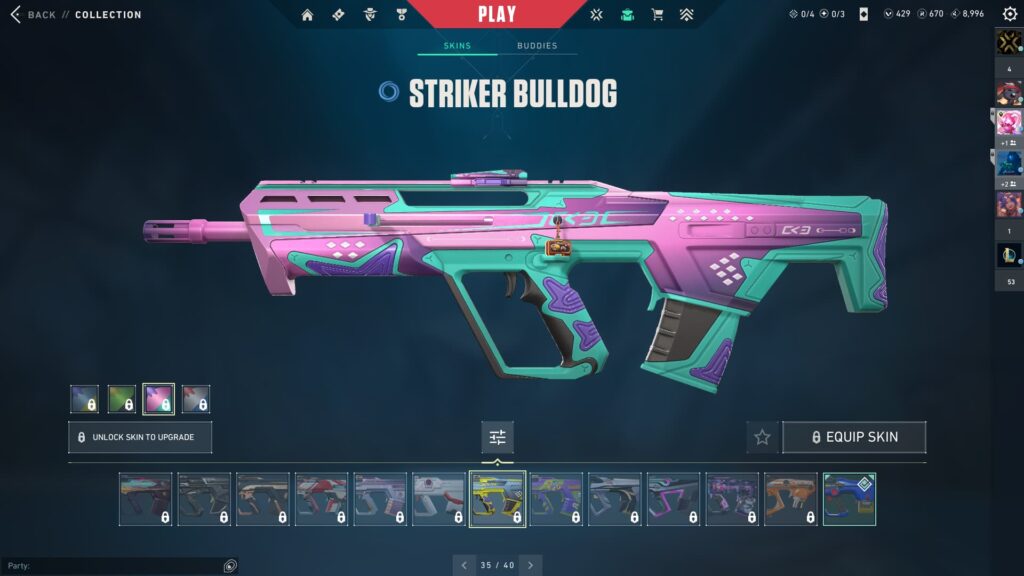 The Striker Bulldog for your Valentine's Day VALORANT loadout.