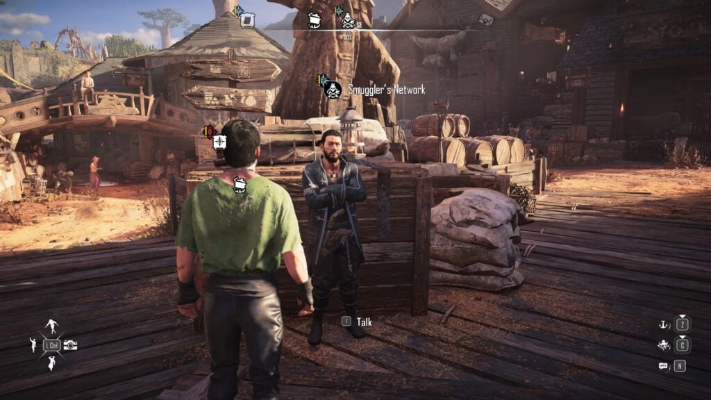 A player approaches William Blackwood in Skull and Bones.