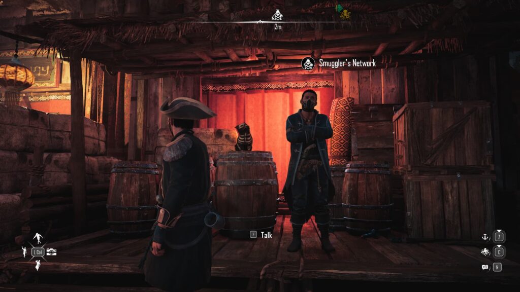A player finds William Blackwood in Telok Penjarah in Skull and Bones.