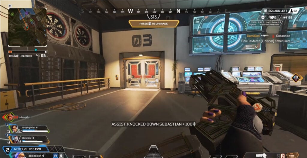 Knocking an enemy gives EVO shield points