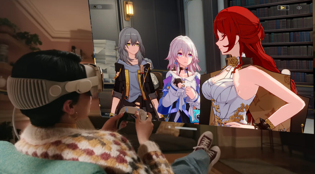 Honkai Star Rail on the Apple Vision Pro