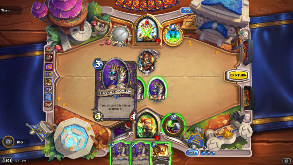Battle of the Bans Tavern Brawl deck featuring Discard Warlock