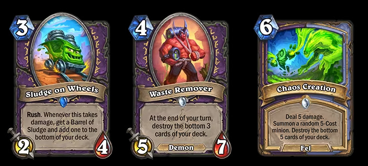 Sludge on Wheels, Waste Remover, and Chaos Creation in Hearthstone patch 28.6.2