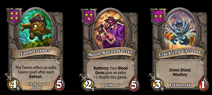 Land Lubber, Moon-Bacon Jazzer, and Crackling Cyclone 