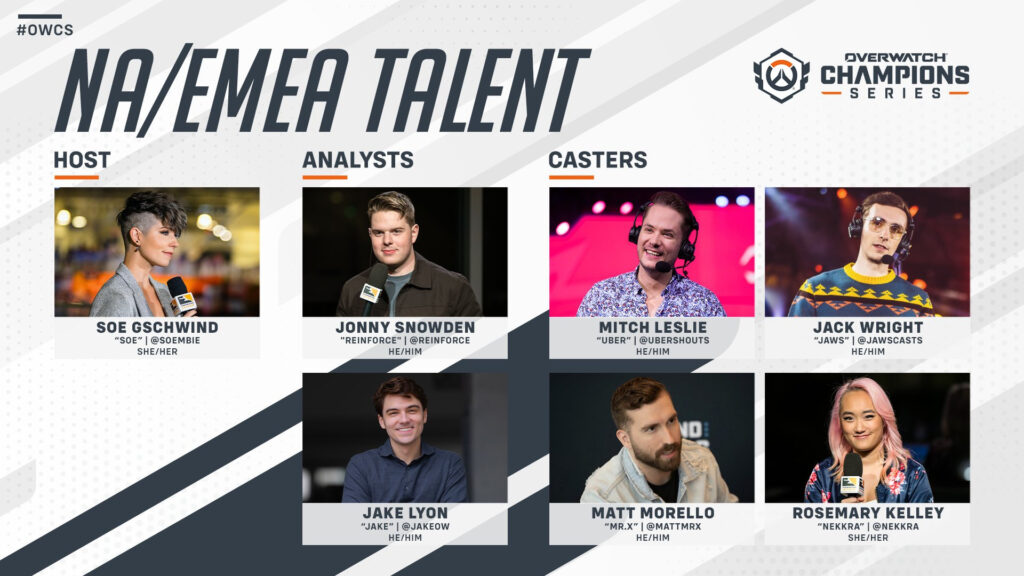 Blizzard revealed the OWCS casters lineup today, bringing back a ton of familiar faces and beloved OWL veterans. 