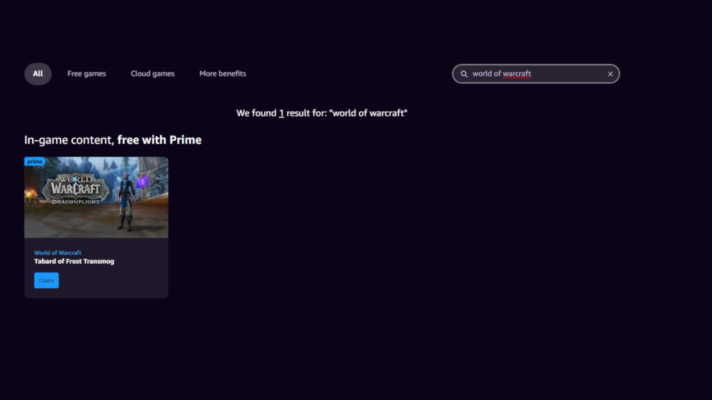 World of Warcraft Tabard of Frost item 