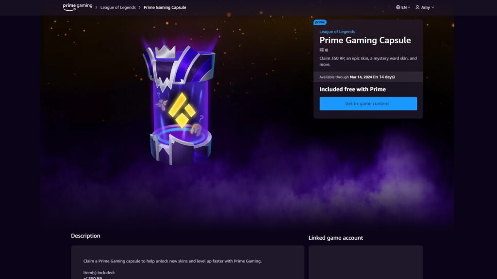 Free League of Legends capsule 