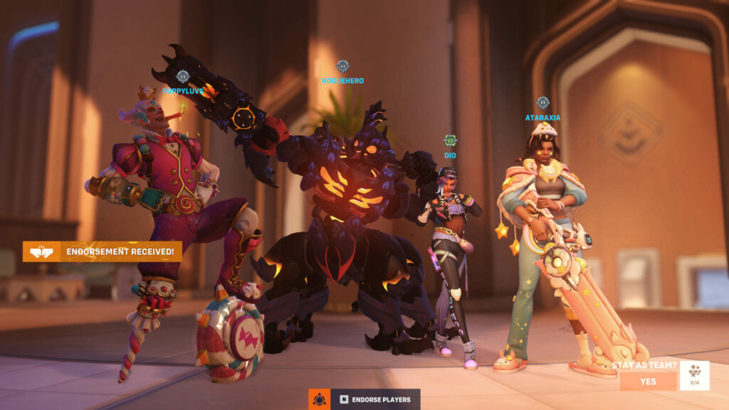 Overwatch 2 endorsement screenshot 