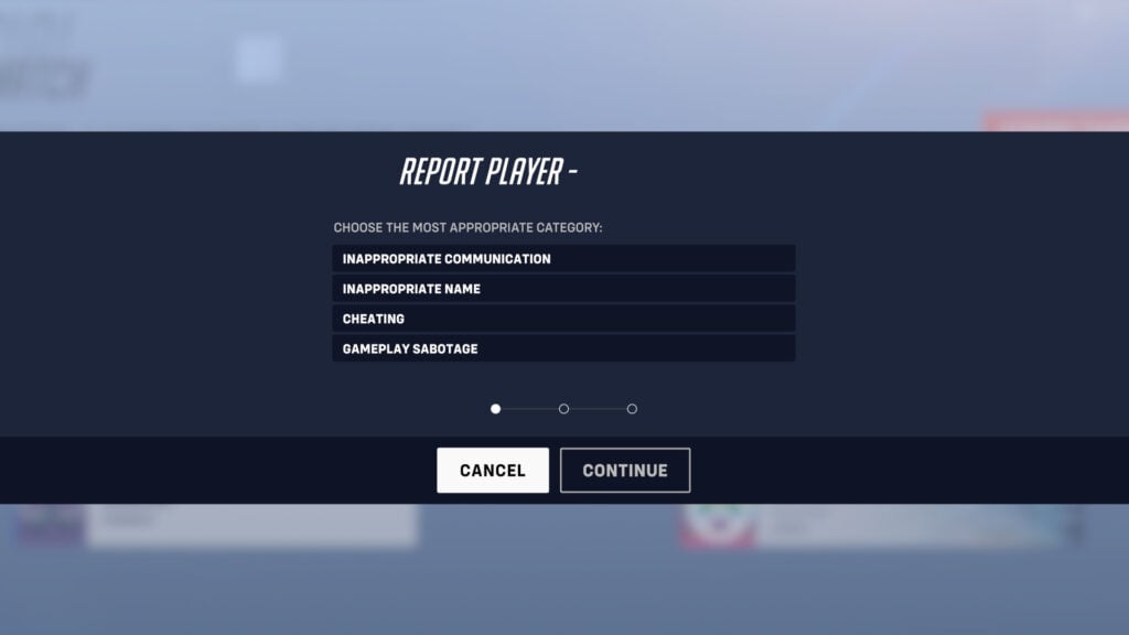 Reporting a player screenshot