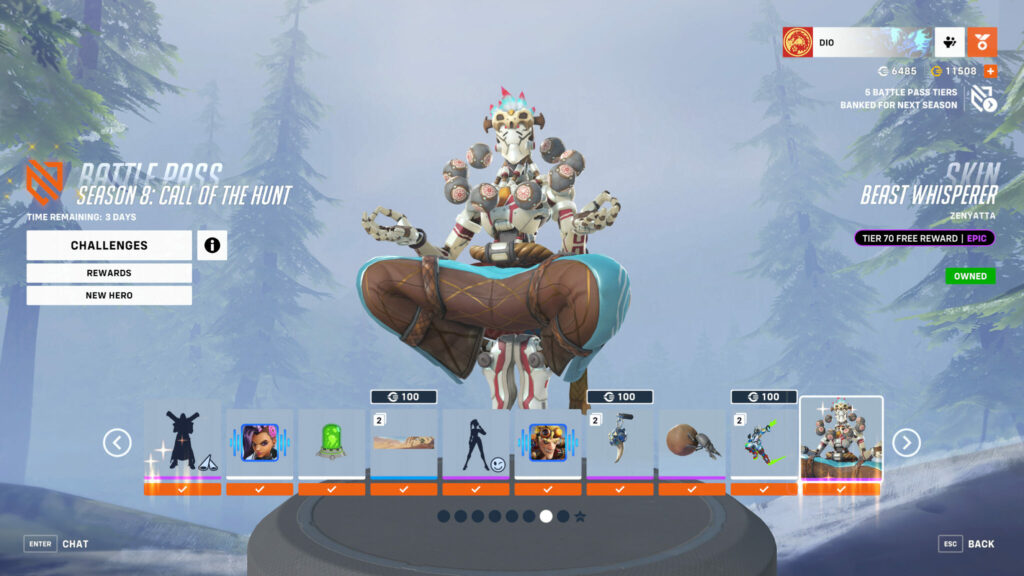 Epic Beast Whisperer Zenyatta skin screensho