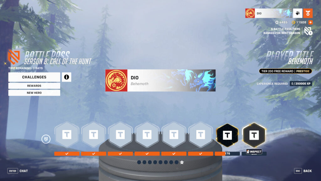 Overwatch 2 Behemoth player title screenshot