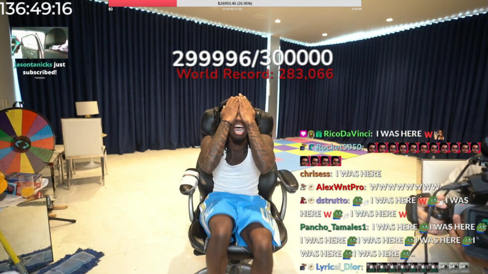 Kai Cenat surpassed 300,000 Twitch subs in 2023