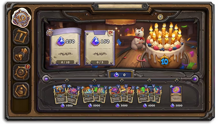 Hearthstone anniversary rewards track