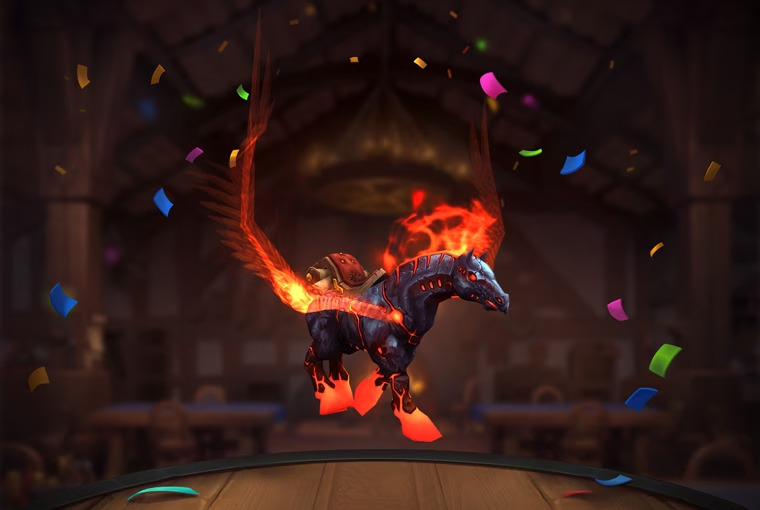 Fiery Hearthsteed World of Warcraft mount