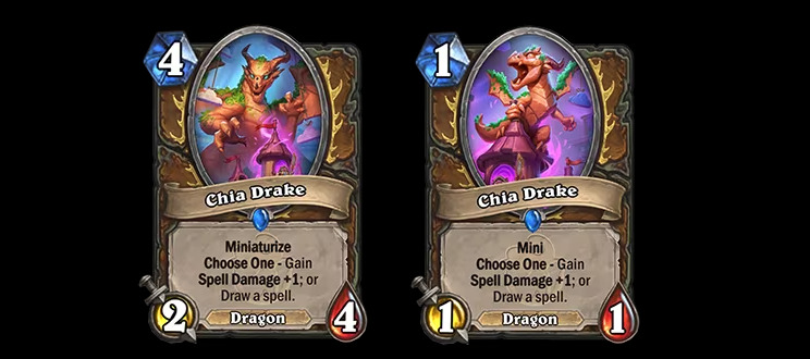 The Miniaturize keyword in Hearthstone