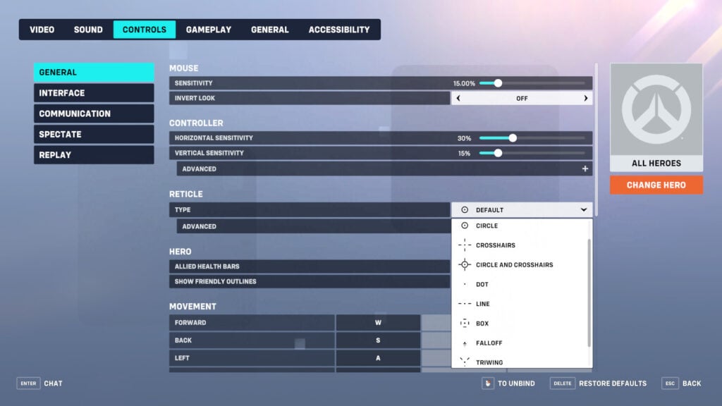 All Overwatch 2 crosshairs
