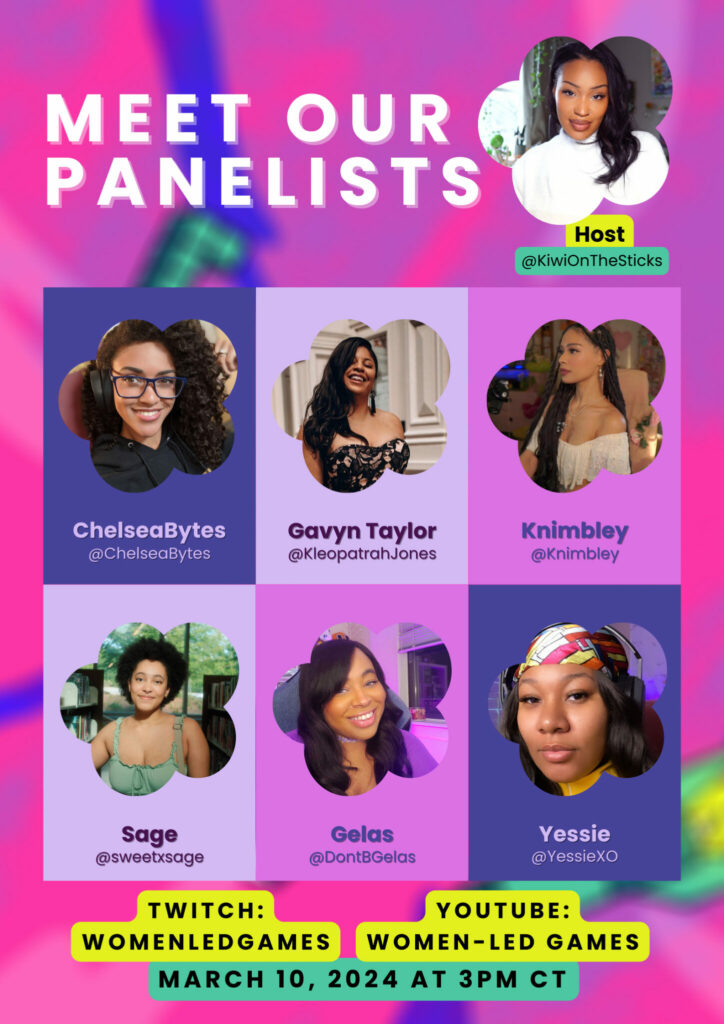 Women-Led Games Showcase 2024 panelists and host 