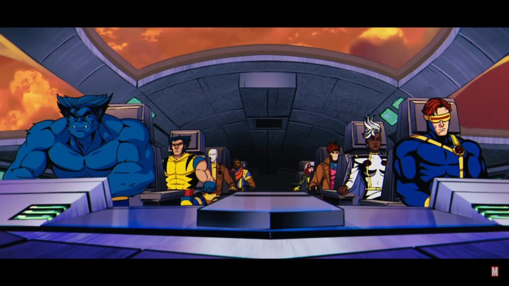 X-men 97 Disney+ characters inside jet