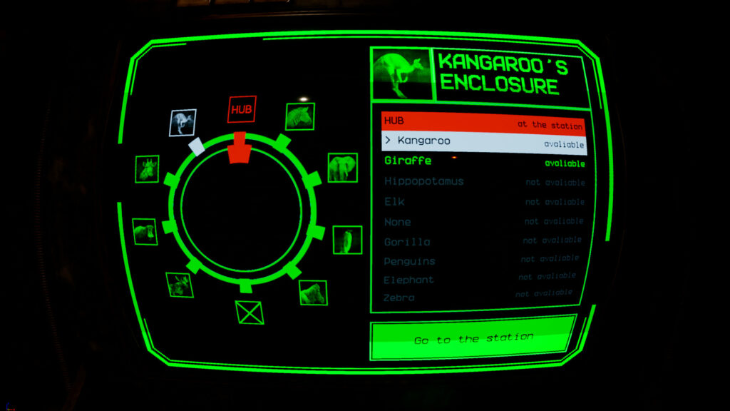 In-game information on each of the animal enclosures of Zoochosis