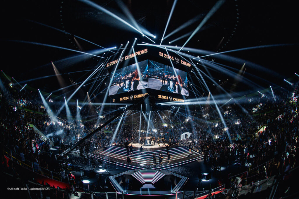 Fans watch winners lift the SI Championship.