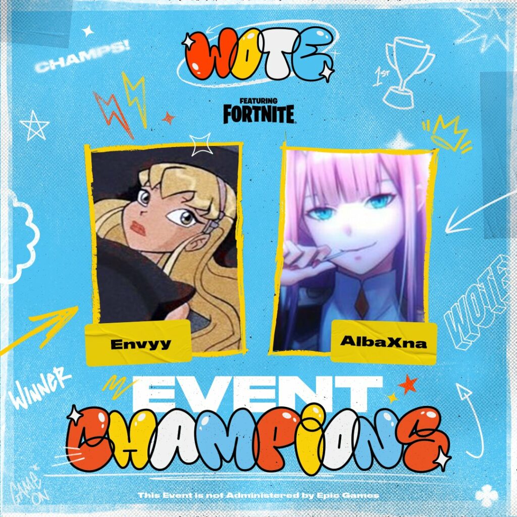 Envy and Albaxna won the WOTE Main Event in August 2023