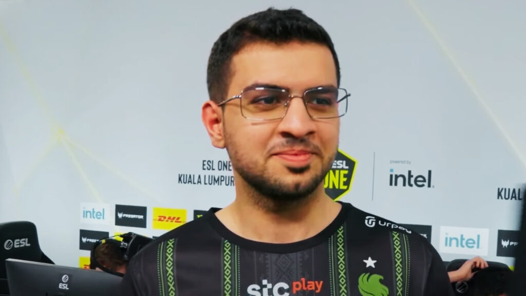 Ammar and Team Falcons playing at ESL One Kuala Lumpur 2023 (Image by ESL)