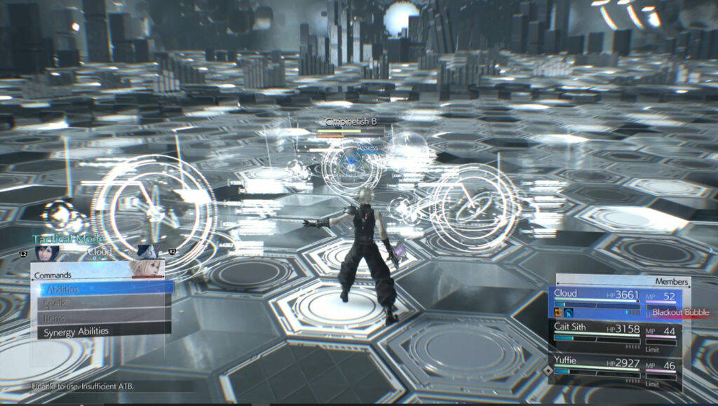 Assess enemies to find ways to pressure them in FF7 Rebirth (Via in-game screen shot)