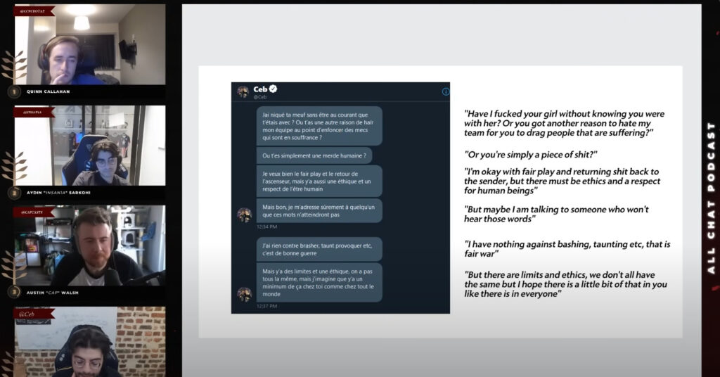 Ceb's most controversial tweet war (Screen shot from All Chat podcast)